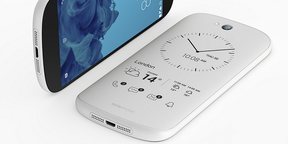 YotaPhone’s white dual-screen, e-ink-packing smartphone brings a price drop and new widgets