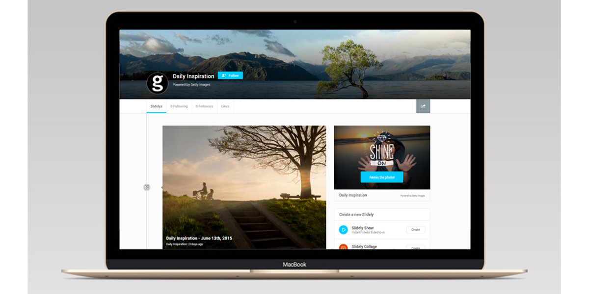 Slidely pact with Getty gives users access to professional images for their creative work