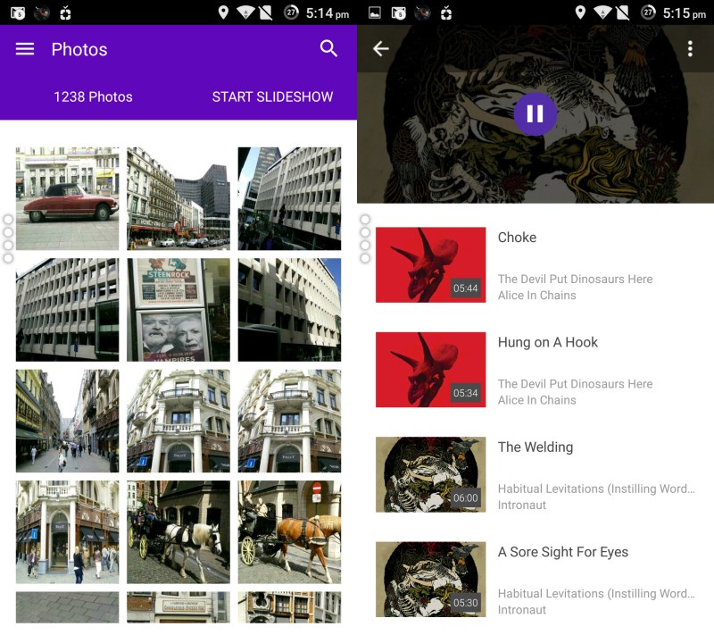 Teewe Android photos and music