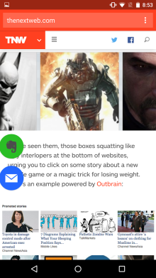 do apps floating button