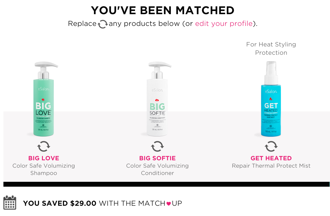 the match up hair products