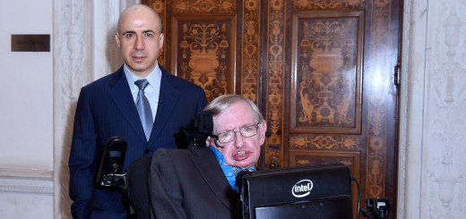 LONDON, ENGLAND - JULY 20:  DST Global Founder Yuri Milner and Theoretical Physicist Stephen Hawking ahead of a press conference on the Breakthrough Life in the Universe Initiatives, hosted by Yuri Milner and Stephen Hawking, at The Royal Society on July 20, 2015 in London, England.  (Photo by Stuart C. Wilson/Getty Images for Breakthrough Initiatives) *** Local Caption *** Yuri Milner; Stephen Hawking