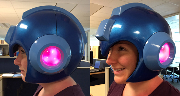Finally go full Mega Man with this sweet helmet