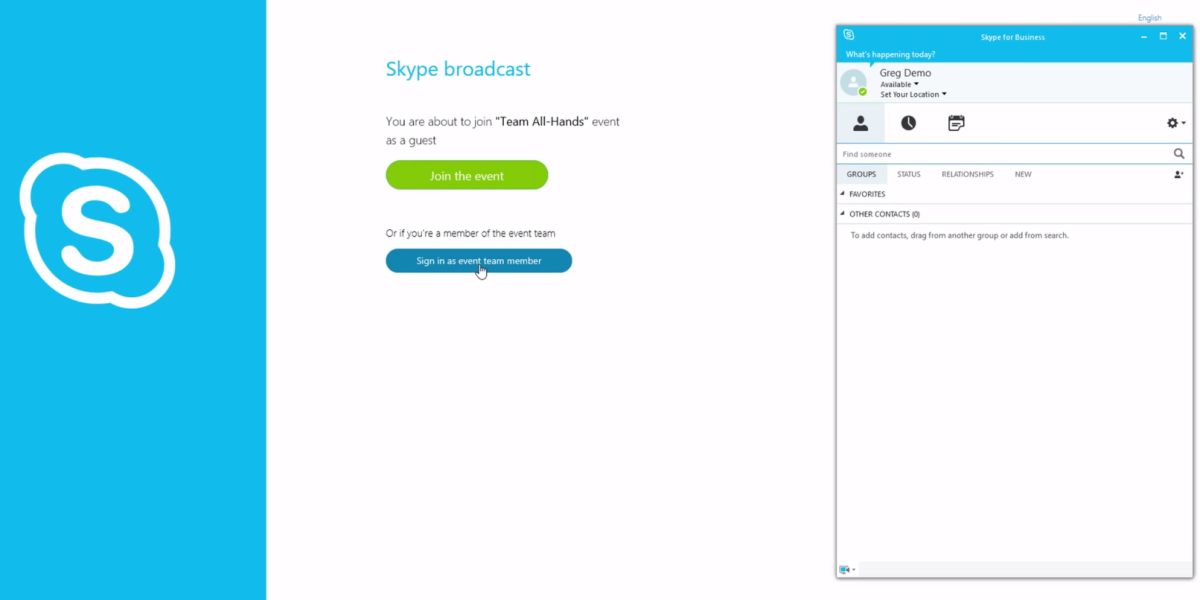 Office 365 enterprise users can now broadcast to 10,000 people at once via Skype for Business, should ...