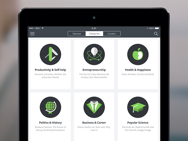 Learn more, more often with a 1-year subscription to Blinkist Premium