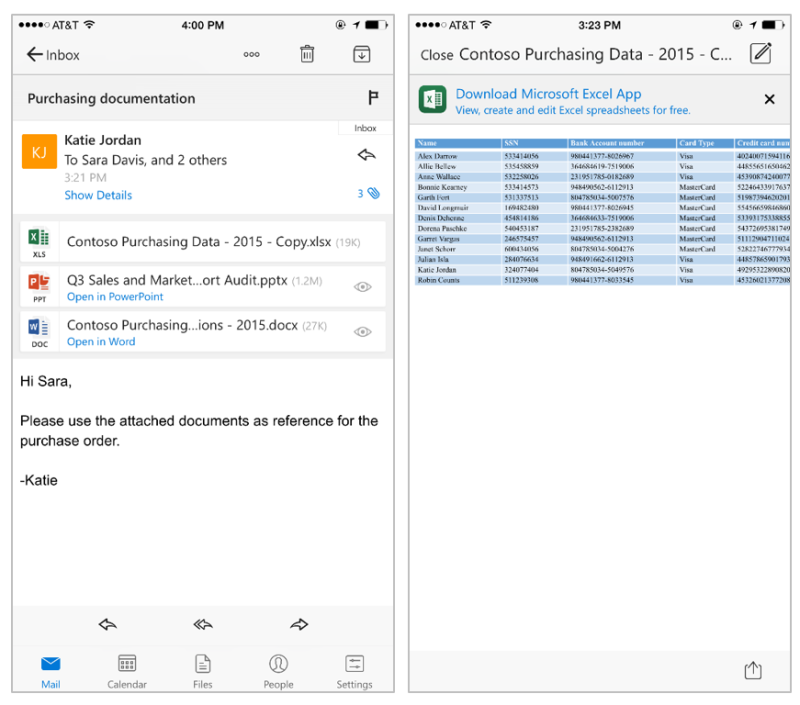 You can now open documents directly in Office apps using Outlook