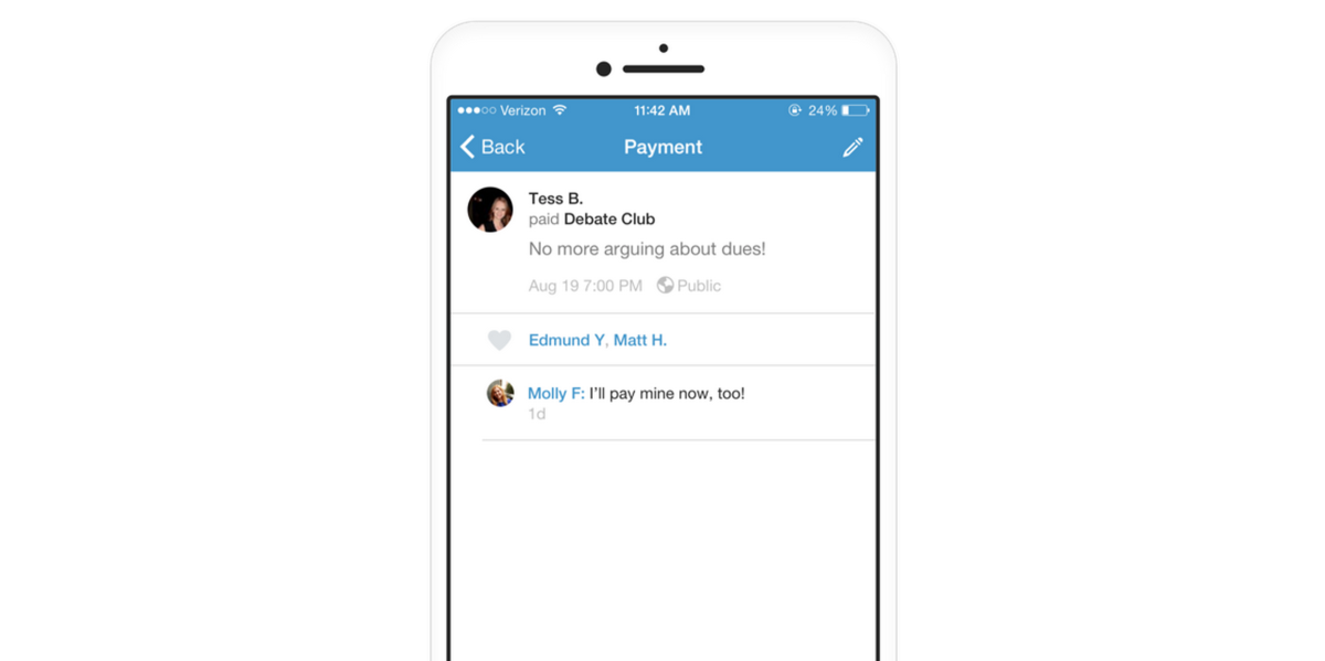 Venmo now supports shared group accounts