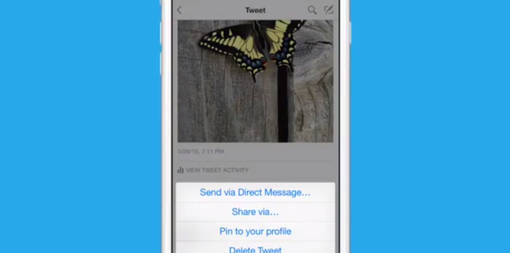 Twitter now lets you pin tweets to the top of your profile on iOS and Android