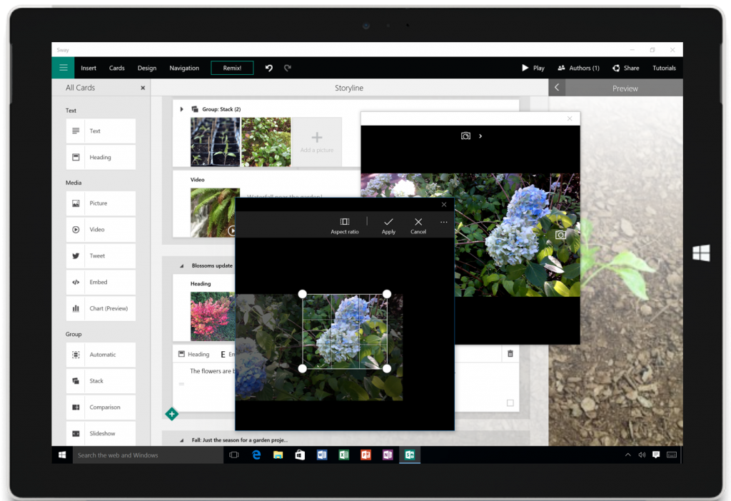 Microsoft’s Sway app takes on PowerPoint with new features and a Windows 10 app