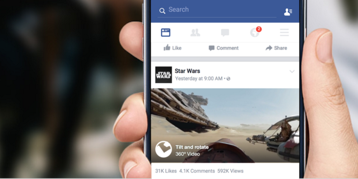 Facebookâs News Feed now plays 360-degree videos