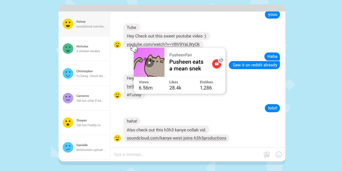 HoverCards for Chrome lets you preview social links before you click them