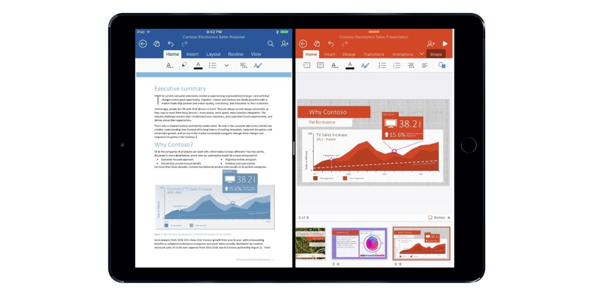 Office apps for iOS 9 will let you multitask and mark up documents with a stylus