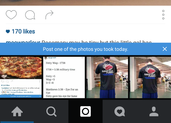 Instagram doesn’t want your #latergrams, suggests you share pictures taken today
