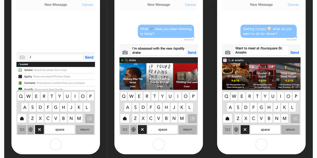 Slash Keyboard for iOS partners with popular Web services to share just about anything