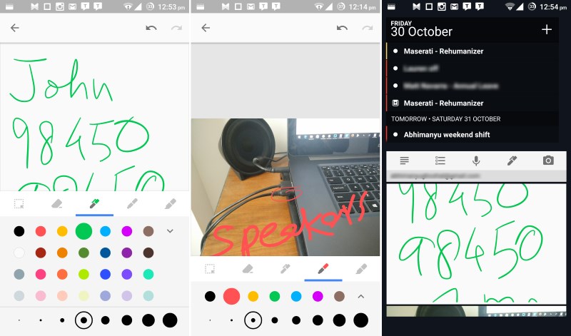 Keep now offers basic drawing and annotation tools and lets you view graphic notes on its widget