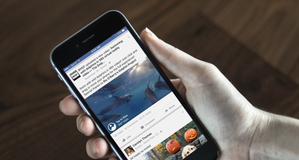 Facebook brings 360-degree videos to iOS and Samsung’s VR headset