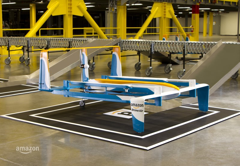 photo of Amazon begins testing delivery drone fleets in the UK image