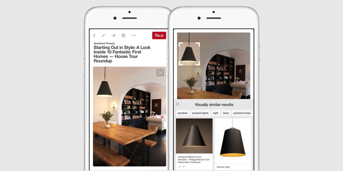 Pinterest lets you visually search pins to find stuff you can’t describe in words
