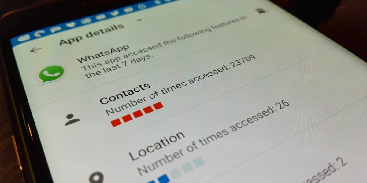 Why has WhatsApp accessed my contacts 23,709 times in the last 7 days?