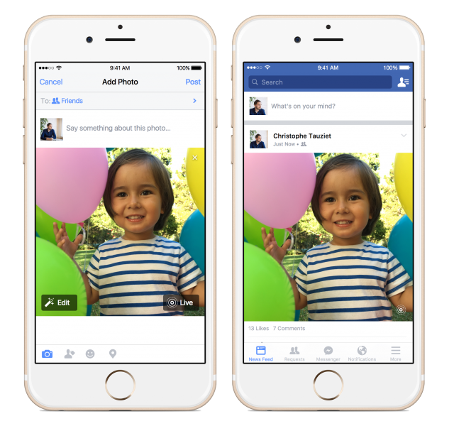 Facebook now supports Live Photos for iOS