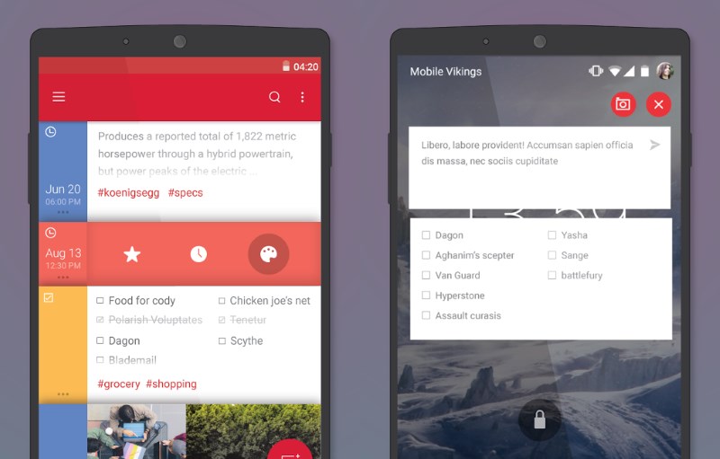 Parchi lets you take quick notes and photos, and works on your lock screen too