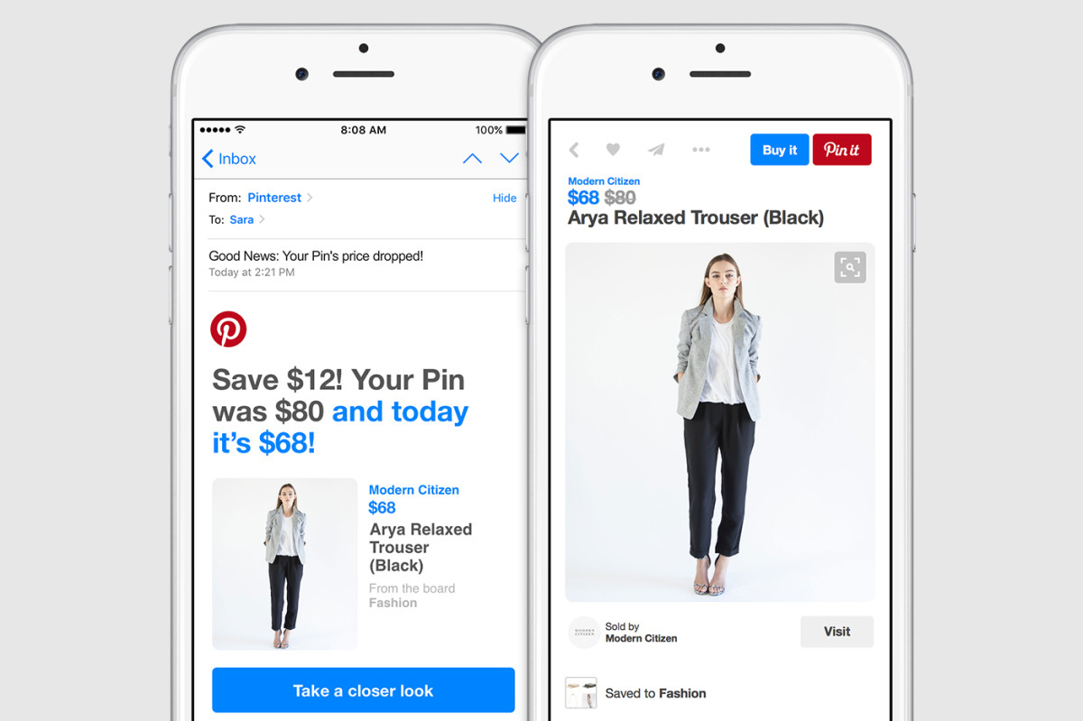 Pinterest releases price drops for buyable pins