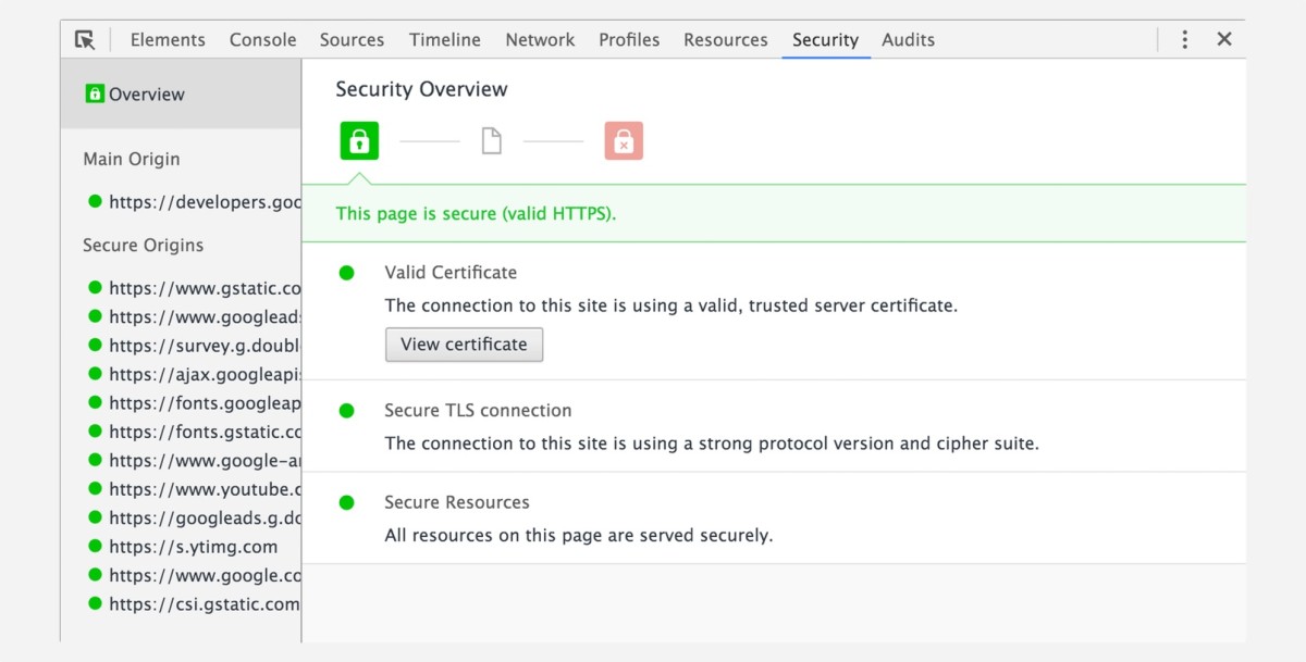 Google’s new Security Panel in Chrome will push developers into an HTTPS future