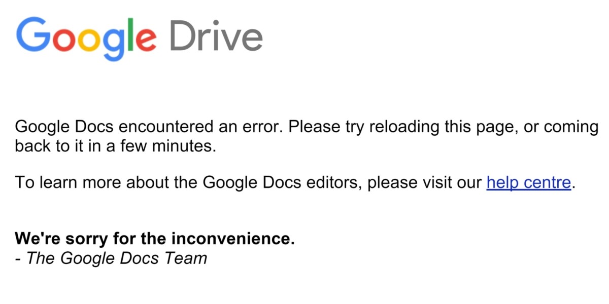 Google Drive and Gmail are down for some users around the world [Update: They’re back!]