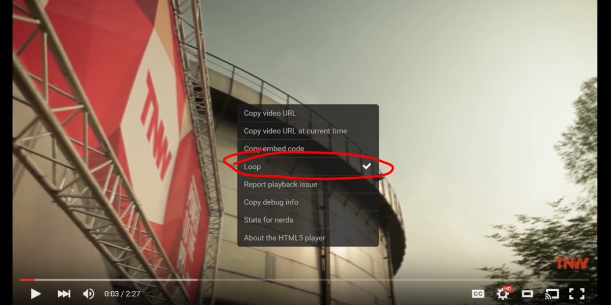PSA: YouTube now lets you loop videos without extra software