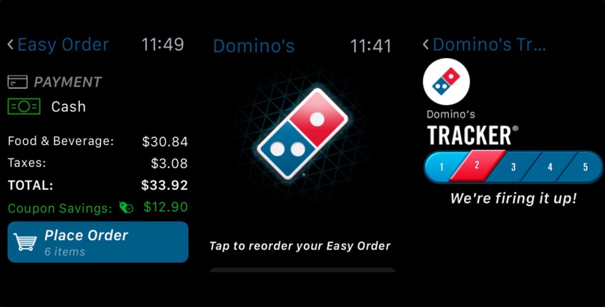 Fat kids rejoice! We can now order Domino’s from an Apple Watch