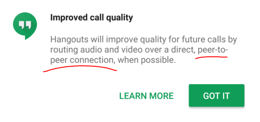 Google Hangouts is getting better call quality thanks to p2p networks Hangouts P2P