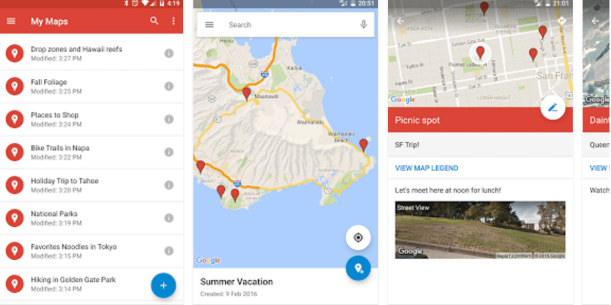 Google updated its My Maps app for the first time since 2014