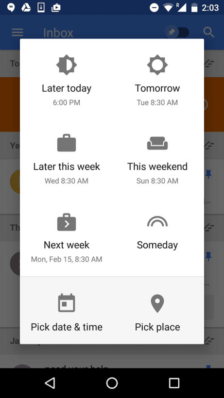 Inbox for Gmail’s snooze feature just got even more useful for lazy people