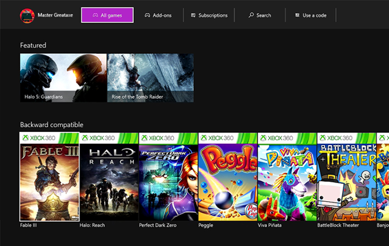 You can now easily buy Xbox 360 games right from your Xbox One