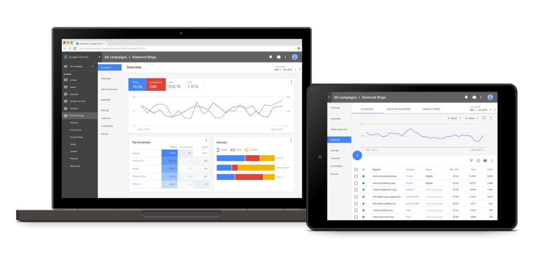 Google updates AdWords to Material Design and offers more personalized features
