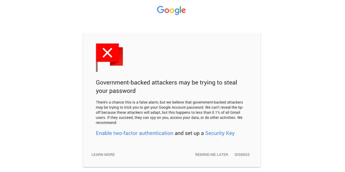 Google’s new notifications for Gmail warn you of security risks