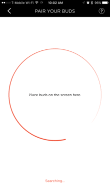 The pairing screen (you don't have to set them on-screen)