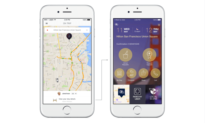 Uber’s app will now let you check in to your hotel room en route