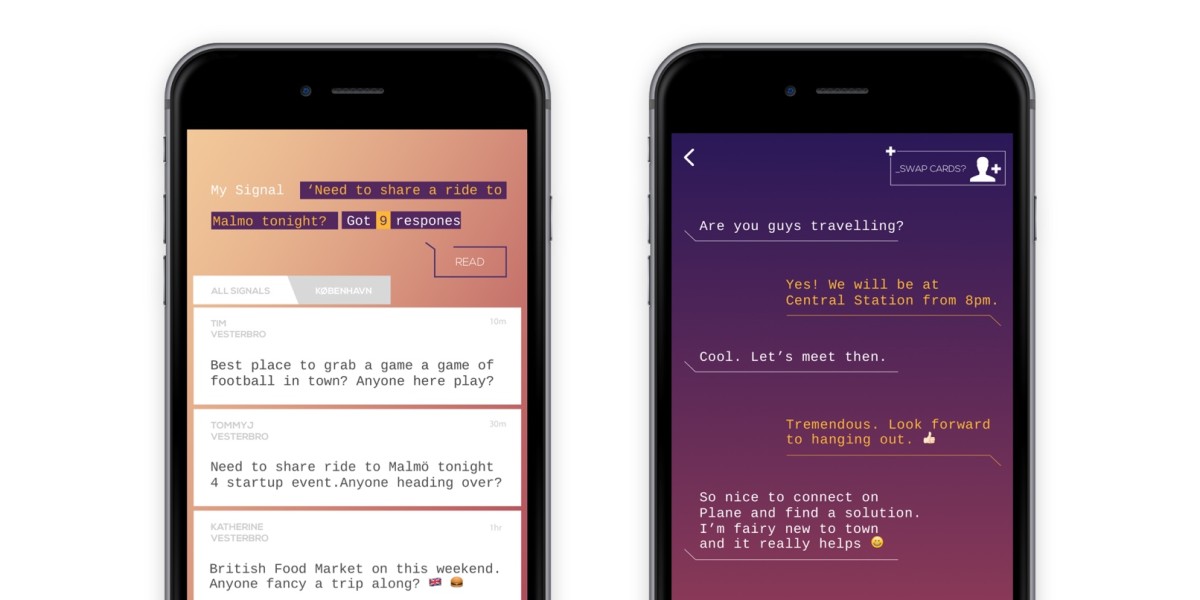 New in town? Plane is a super-simple way to meet people