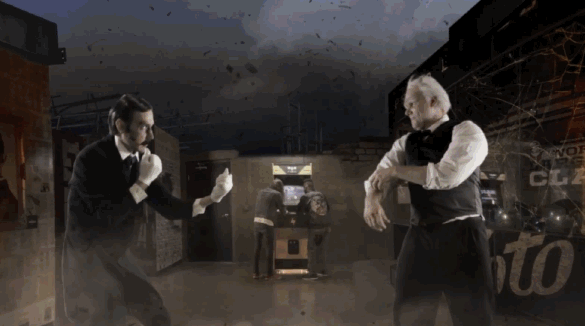 This arcade fighter features Tesla, Edison and a zap of current if you screw up