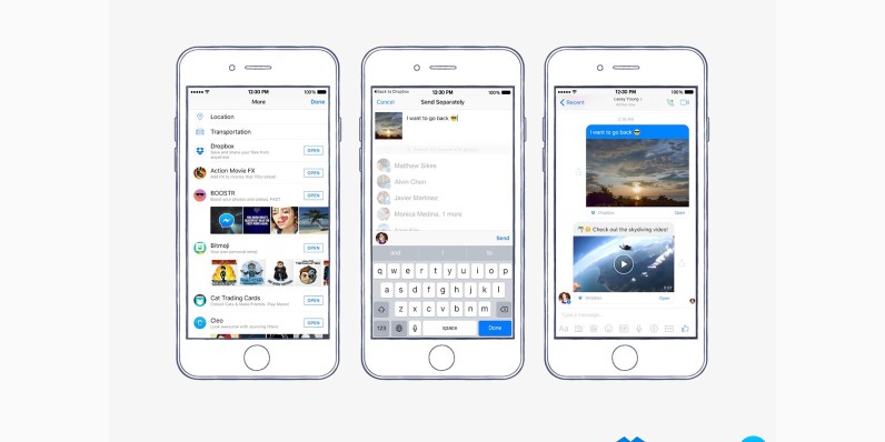 Dropbox files can now be shared directly in Facebook Messenger chats