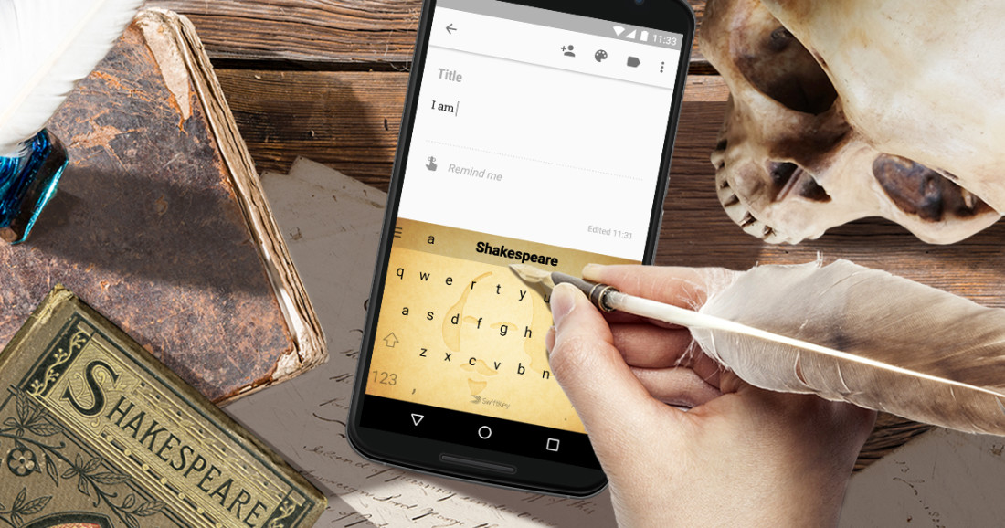 SwiftKey’s new keyboard will help you text like Shakespeare