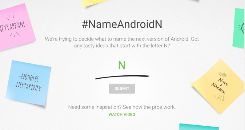 Google wants you to name the N in Android N