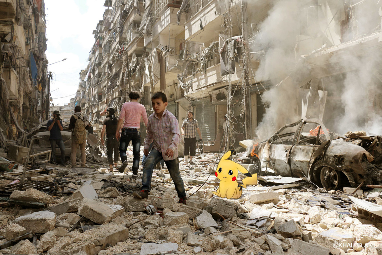 photo of Syrian artist uses Pokémon Go to showcase the harsh reality of life in a war zone image