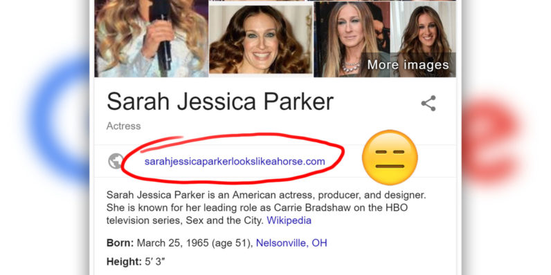 That awkward moment when Google insults a celebrity on Knowledge Graph