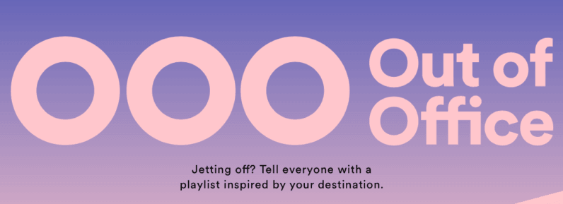 Spotify’s latest feature is an ‘out of office’ playlist for email