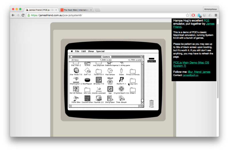 Run classic Macintosh OS natively in your browser, courtesy of JavaScript
