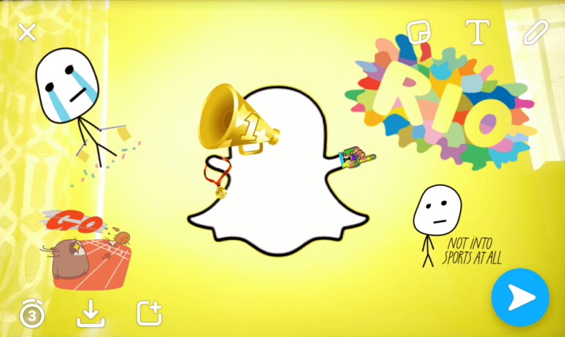 Snapchat adds Olympics-themed filters, stickers, and lenses