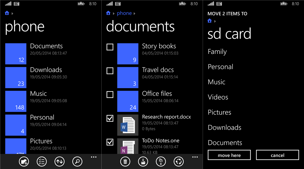windows phone files Microsoft launches Files for Windows Phone 8.1, a file management app with search, sharing, and SD card support