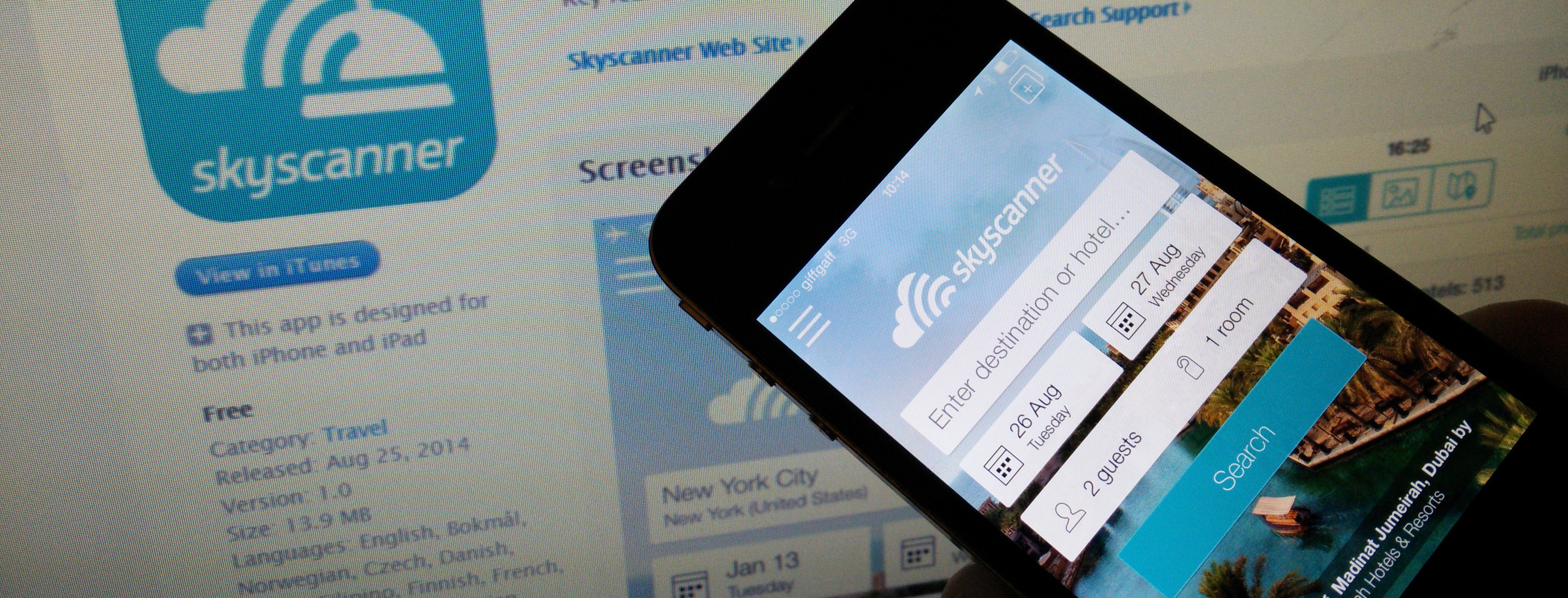 Skyscanner Hotel Search Launches for iOS